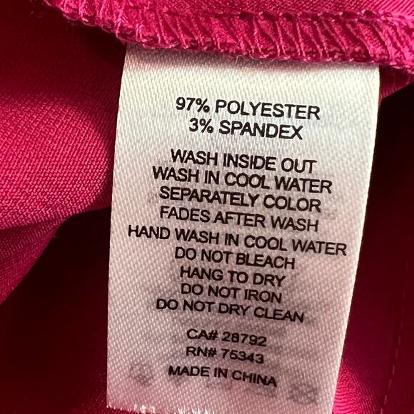 Joie Satin Pants Pink Size 6 Wide Leg Palazzo Cropped Flat Front Leg Pull On - Picture 7 of 7